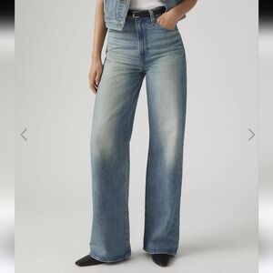 Levis Premium Jeans Womens 27x30 Ribcage Wide Leg Big E High Waist (29x29.75)